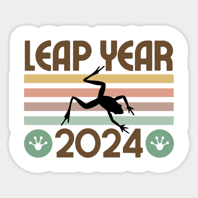 Funny Frog Leap Year 2024 Sticker by Point Shop